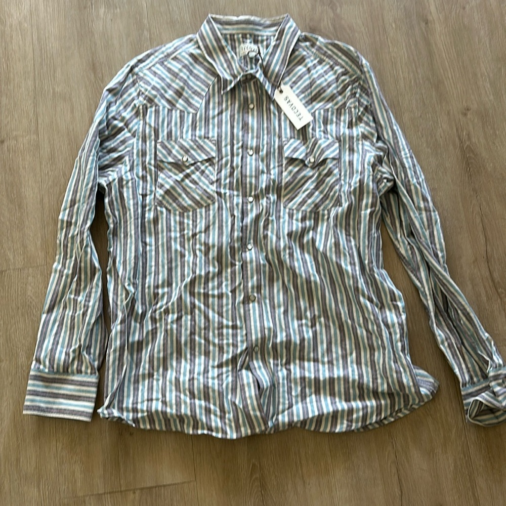 Tecovas Brushed Cotton Pearl Snap Shirt